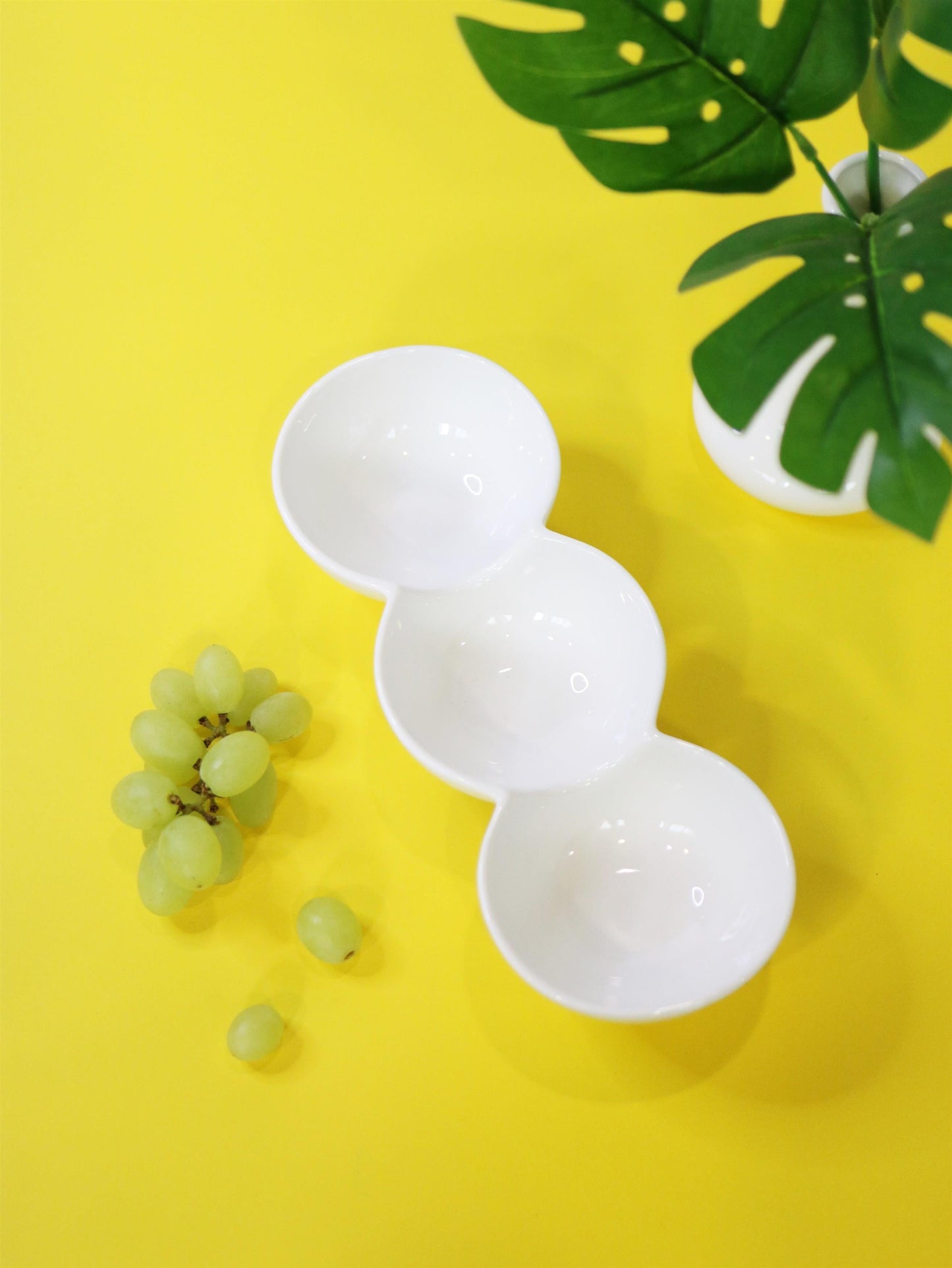 Wilmax Geteilter Teller Weiß 26 cm – Hochwertiges Porzellan – WL-992601/A