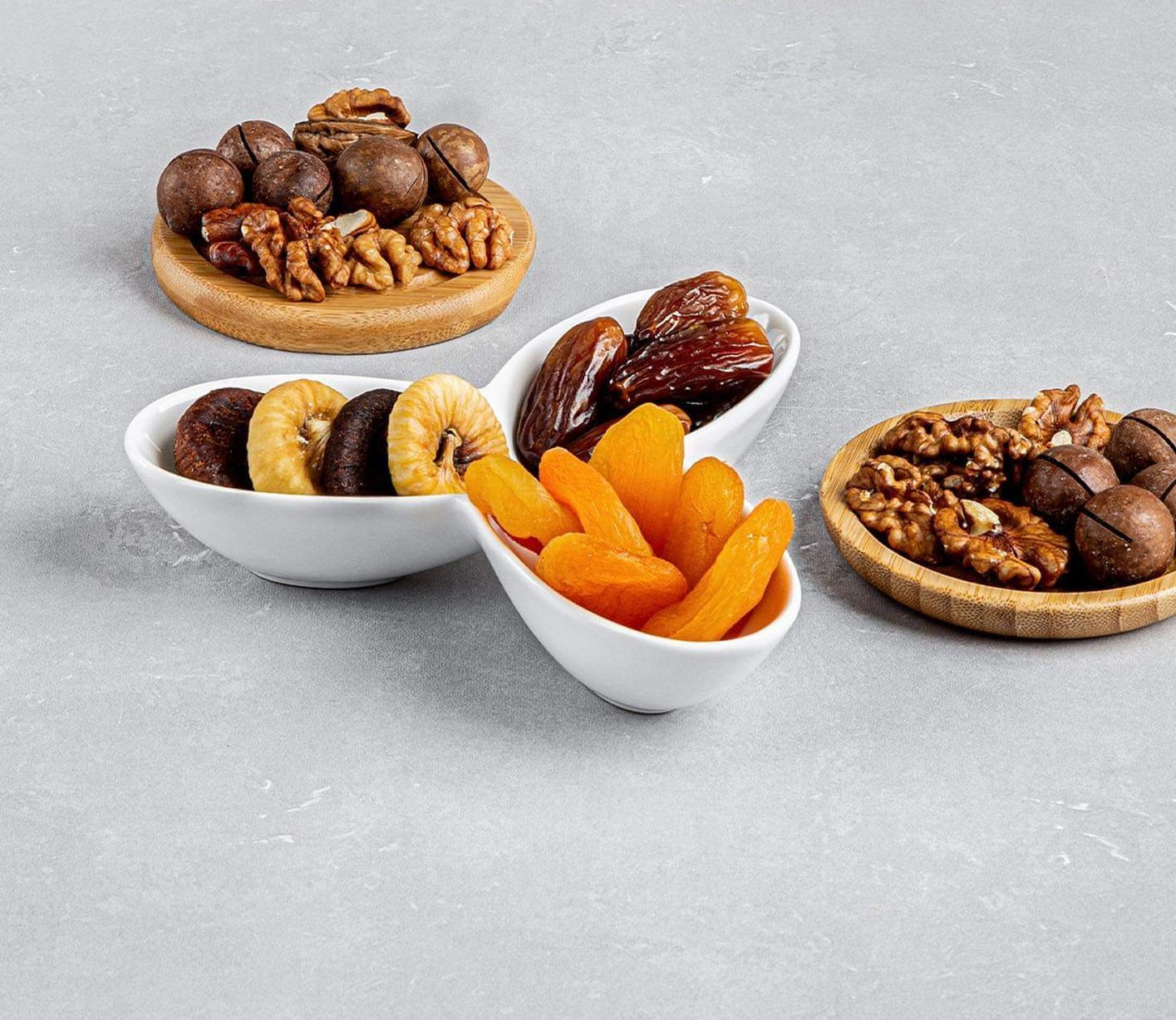 Wilmax Geteilter Teller Weiß 18 cm – für Snacks & Beilagen – WL-992614/A