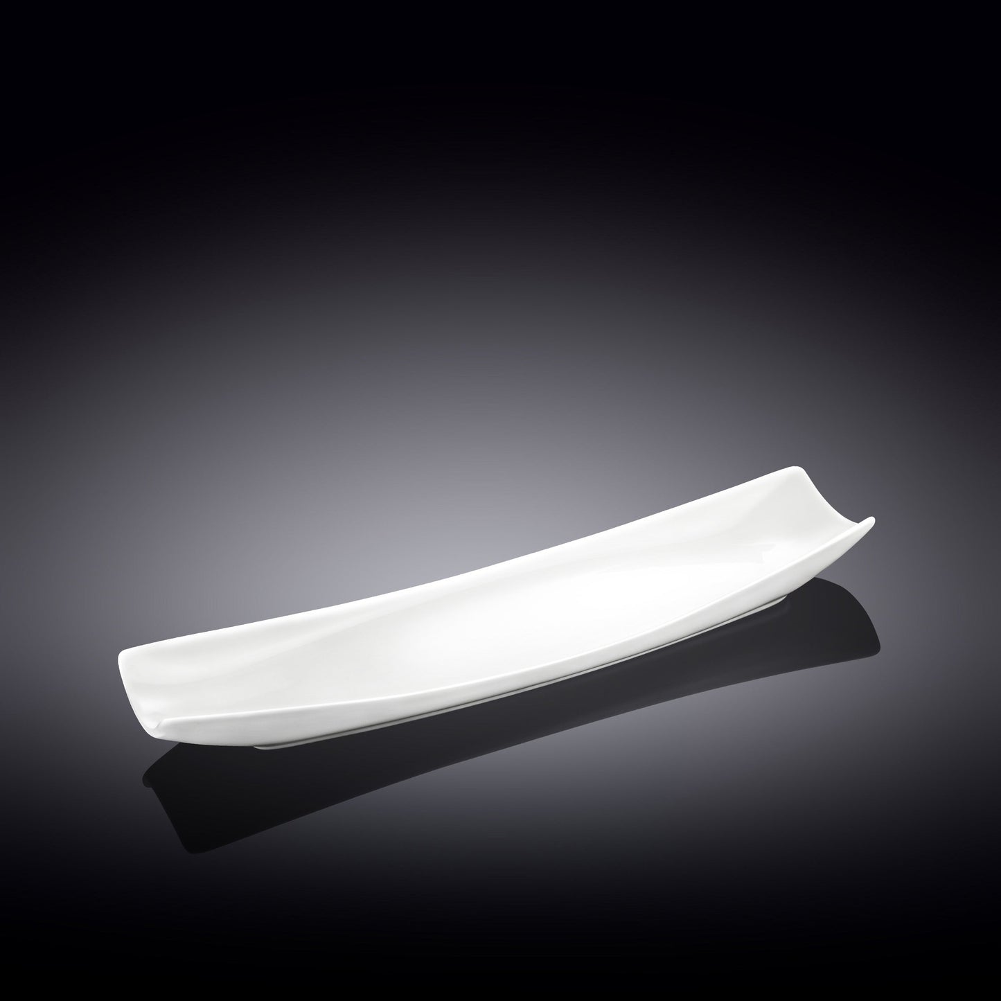 Wilmax England Serveerplaat 30x10 cm van porselein, Wit