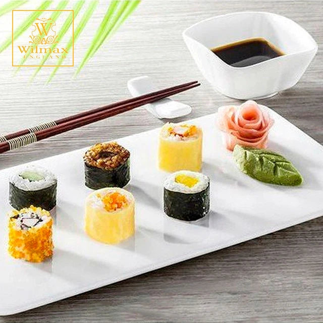 Wilmax Porzellan Servierplatte, rechteckig, 35,5 x 25 cm, WL-992637/A