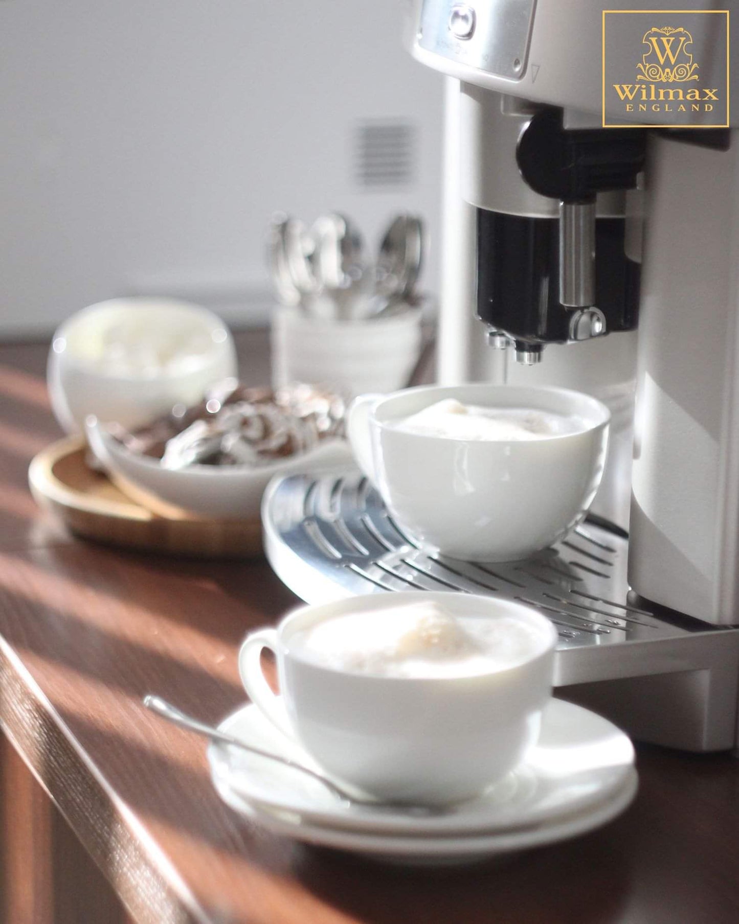 Wilmax Teacup with Saucer White Porcelain WL-993000/1C
