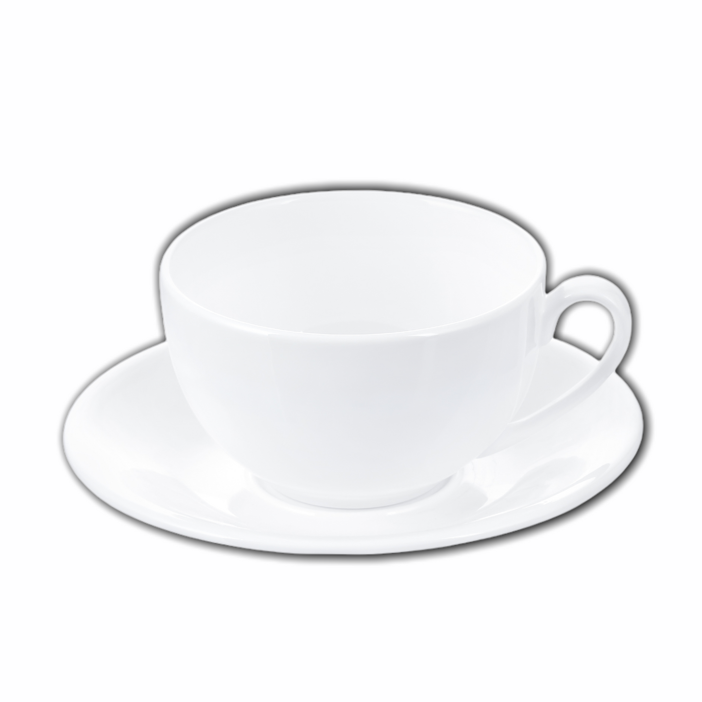Wilmax Teacup with Saucer White Porcelain WL-993000/1C