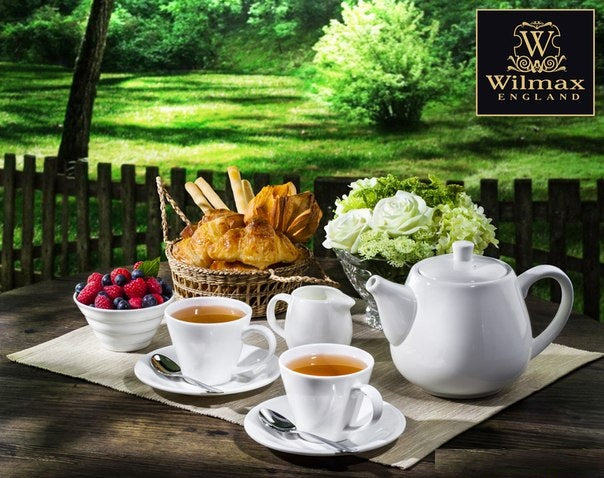 Wilmax Thee Kopjes & Schotels Set 2-delig 180 ml Porselein WL-993004/2C