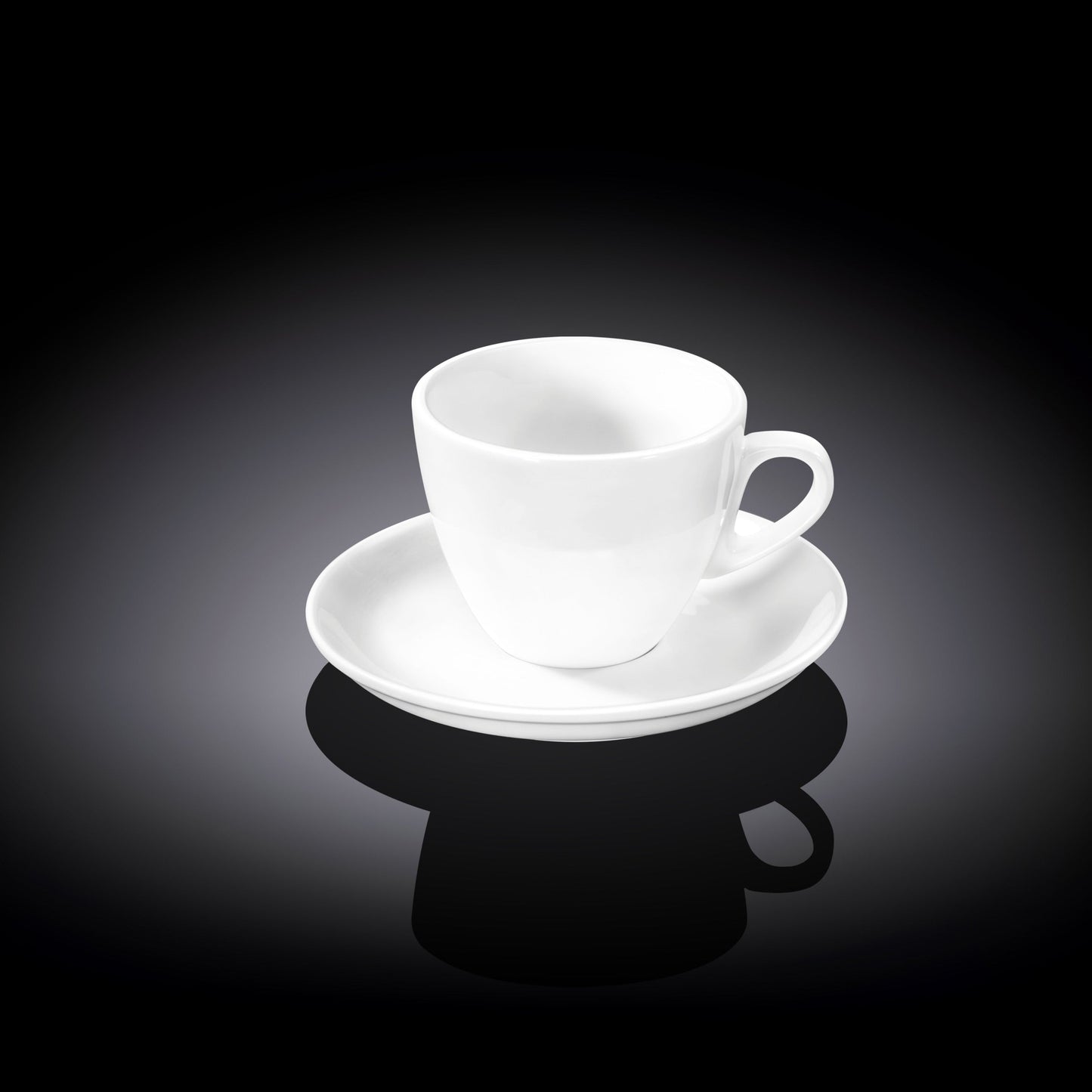 Wilmax Kaffeetasse mit Untertasse 75 ml – Klassisches Design – WL-993173/AB