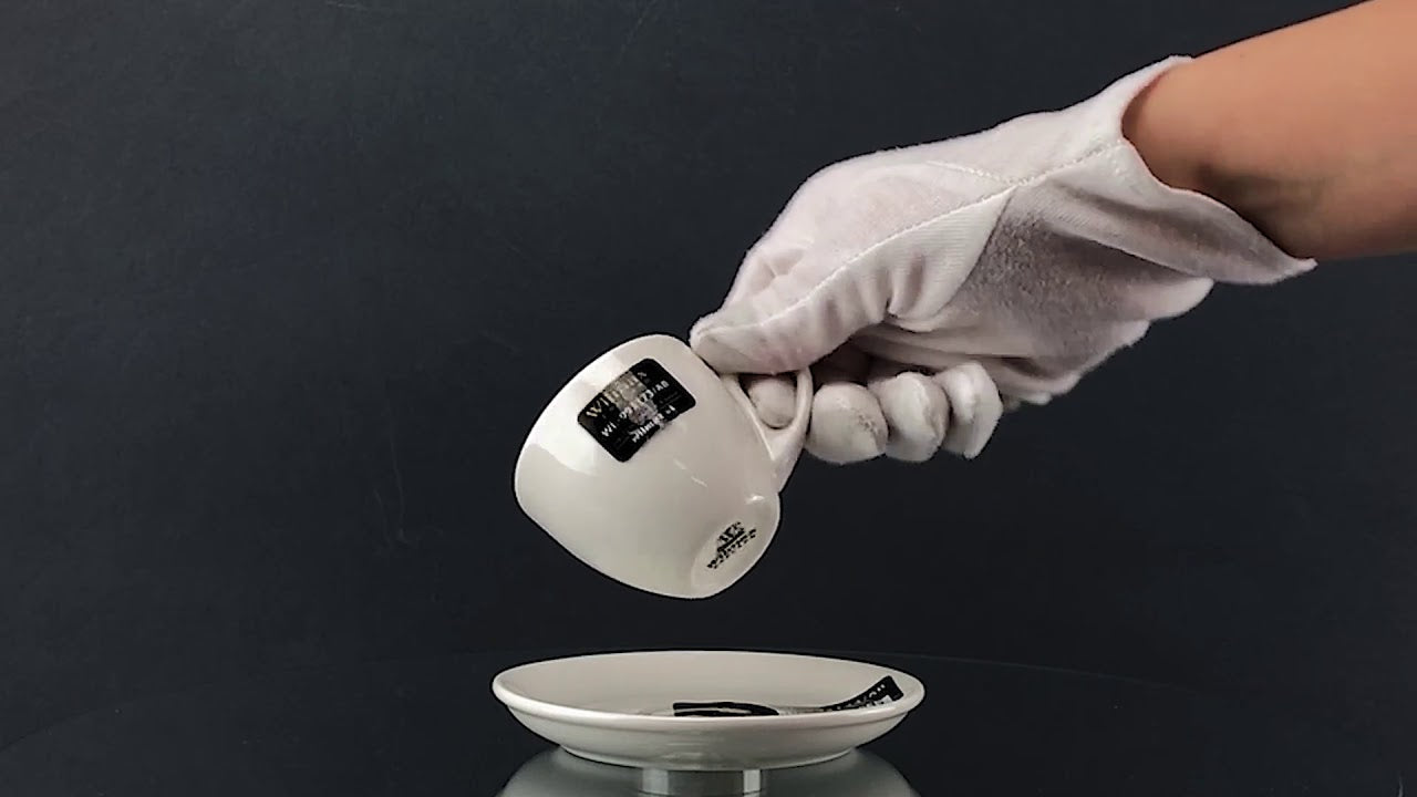 Wilmax Kaffeetasse mit Untertasse 75 ml – Klassisches Design – WL-993173/AB