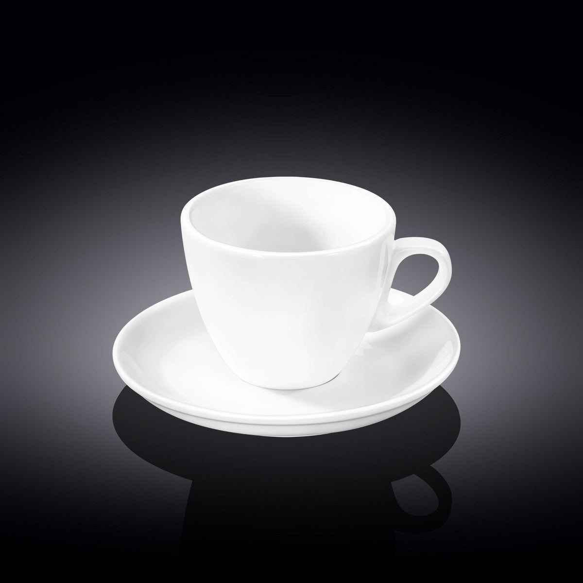 Wilmax Theekop & Schotel 190ml Wit Porselein AB