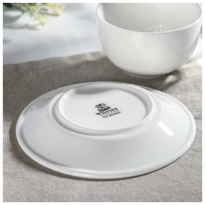 Wilmax Teacup with Saucer 400 ml White Porcelain WL-993191/AB