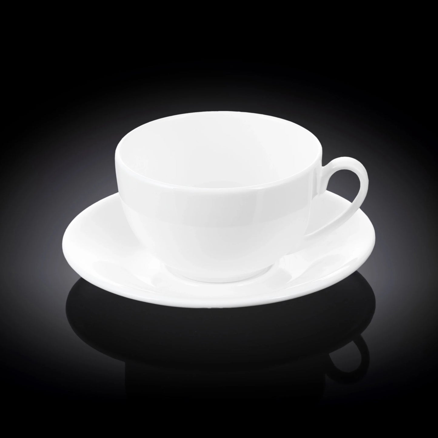 Wilmax Teacup with Saucer 400 ml White Porcelain WL-993191/AB