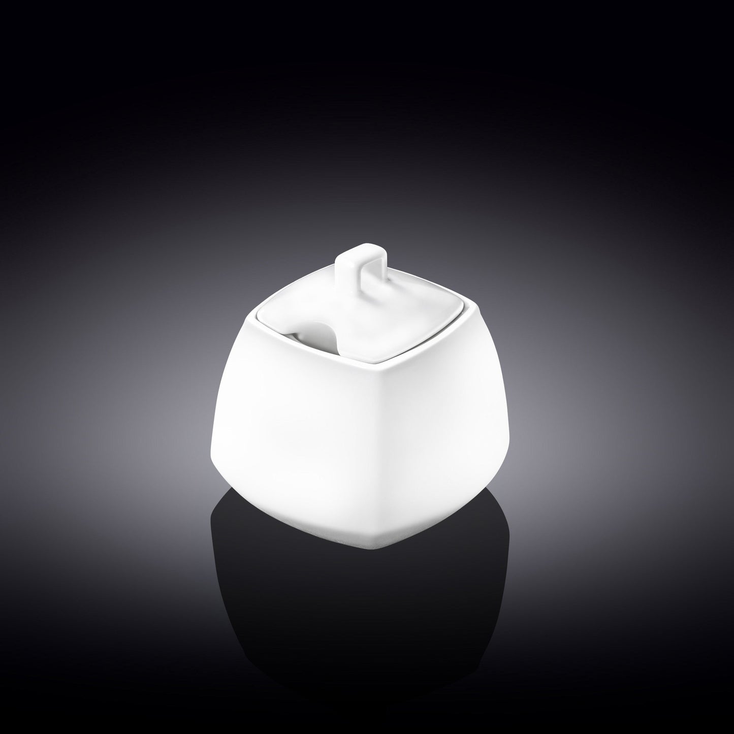 Wilmax Zuckerdose 340 ml aus Porzellan mit Deckel in Farbbox WL-995026/1C