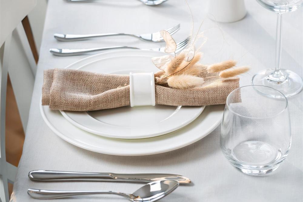 Wilmax Serviettenring Weiß – Elegante Tischdekoration – WL-996044/A