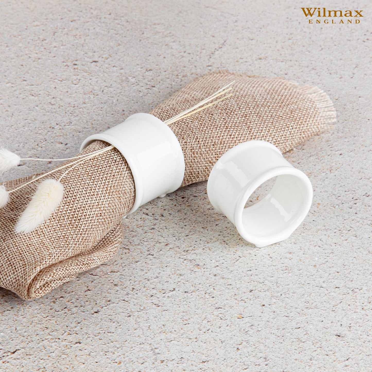 Wilmax Serviettenring Weiß – Elegante Tischdekoration – WL-996044/A
