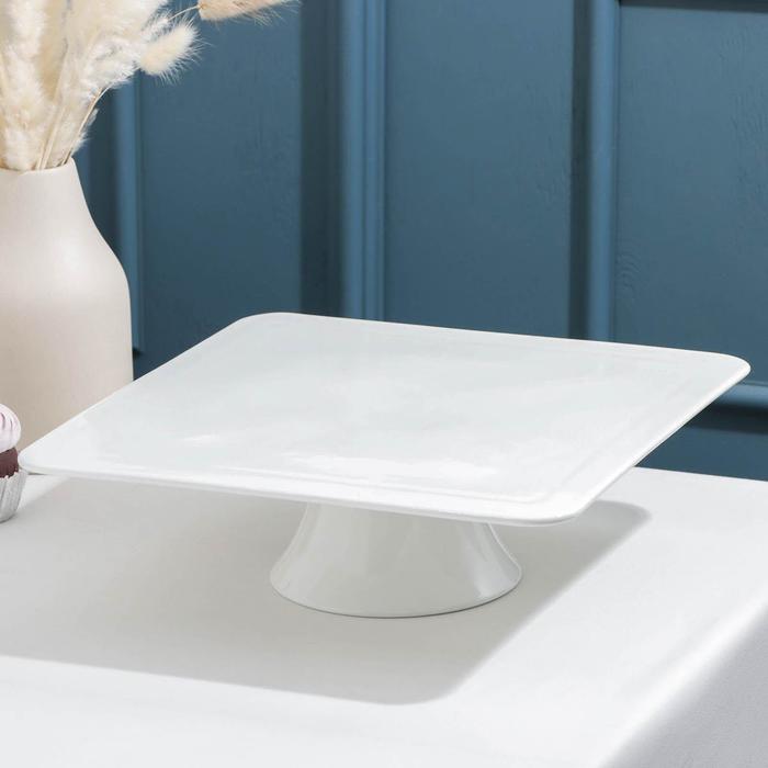 Wilmax Porzellan Kuchenständer 25x25x9 cm weiß WL-996131/A