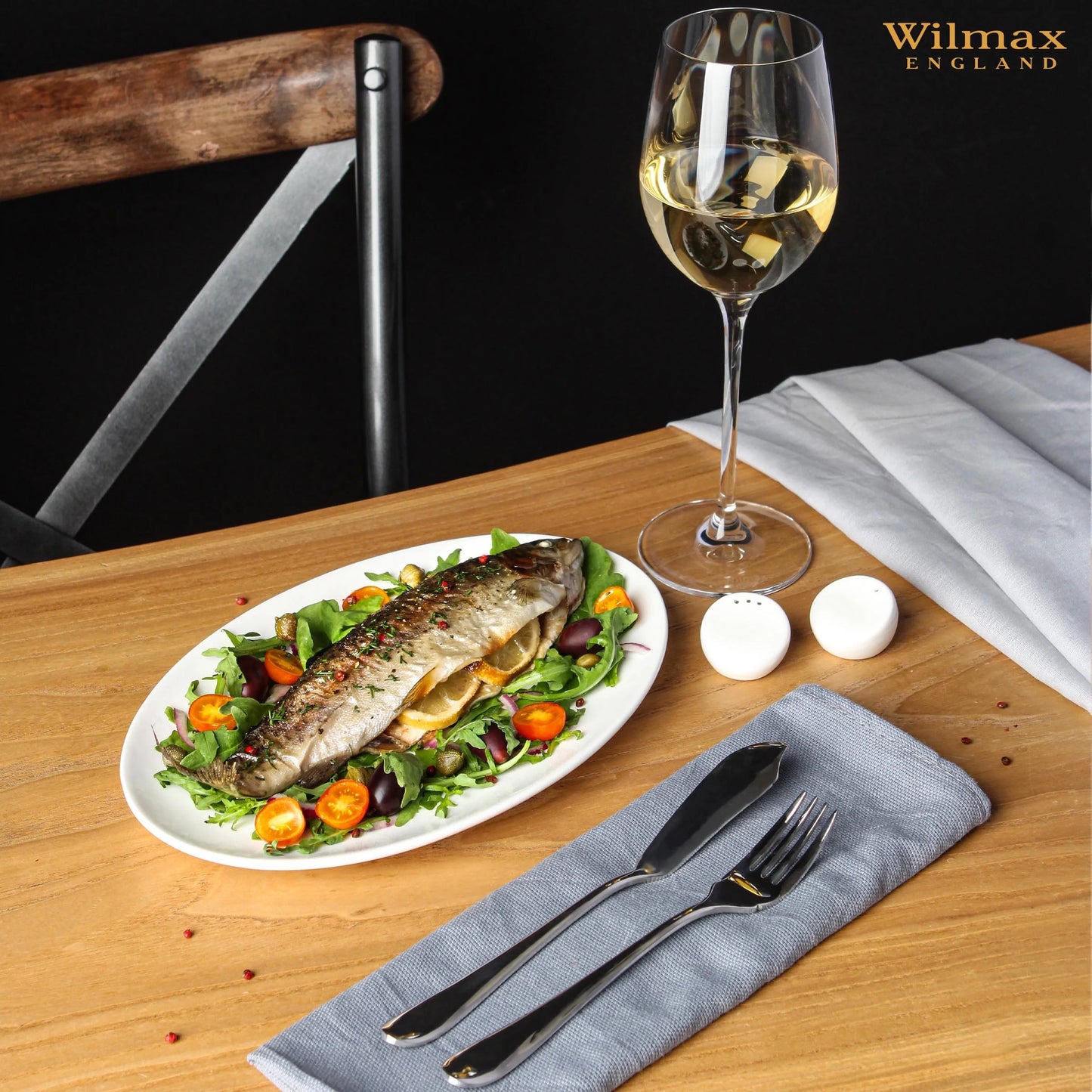 Wilmax Fish Knife Set 2-teilig 20,5 cm Edelstahl – WL-999109/2B