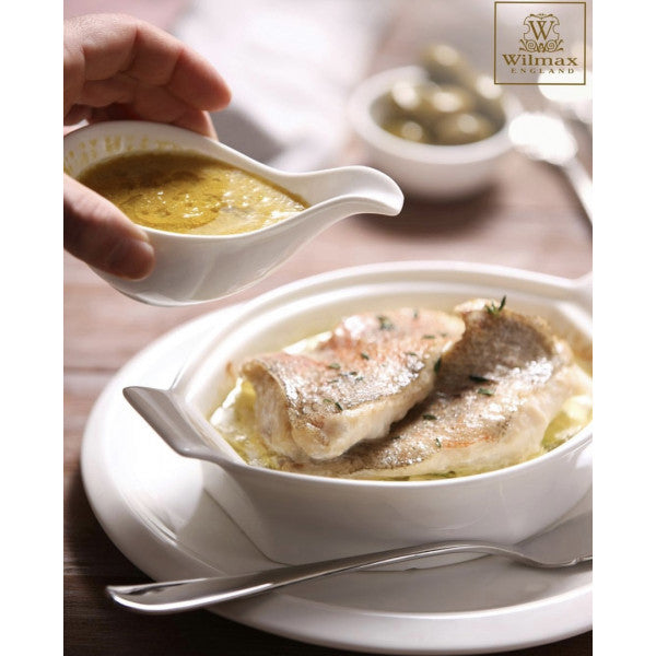 Wilmax Backform 22 cm oval aus Porzellan, hitzebeständig – WL-997009/A