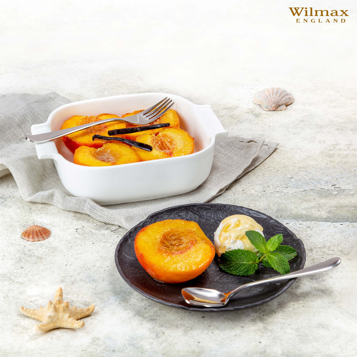 Wilmax Ovenschaal met handvatten 780 ml Porselein Wit