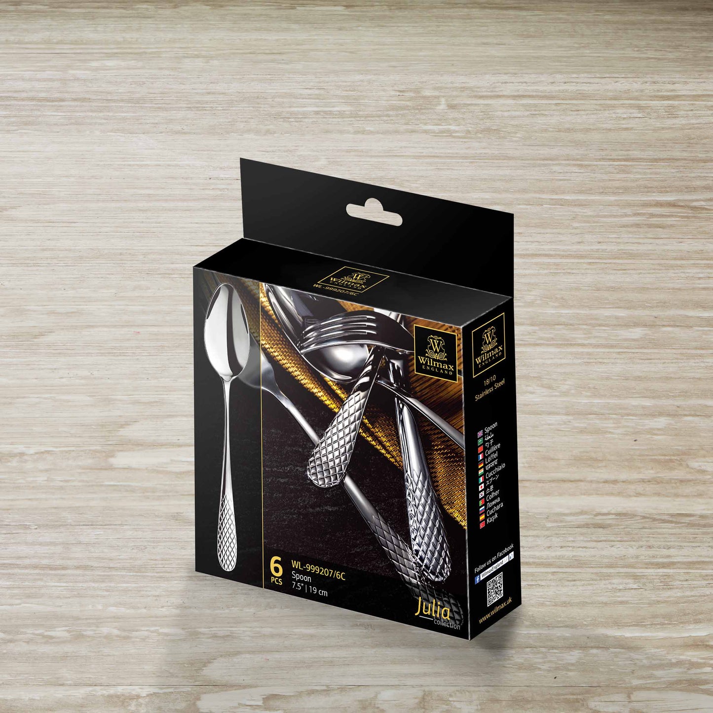 Wilmax Dessertlöffel Set 6-teilig 19 cm Edelstahl – WL-999207/6C