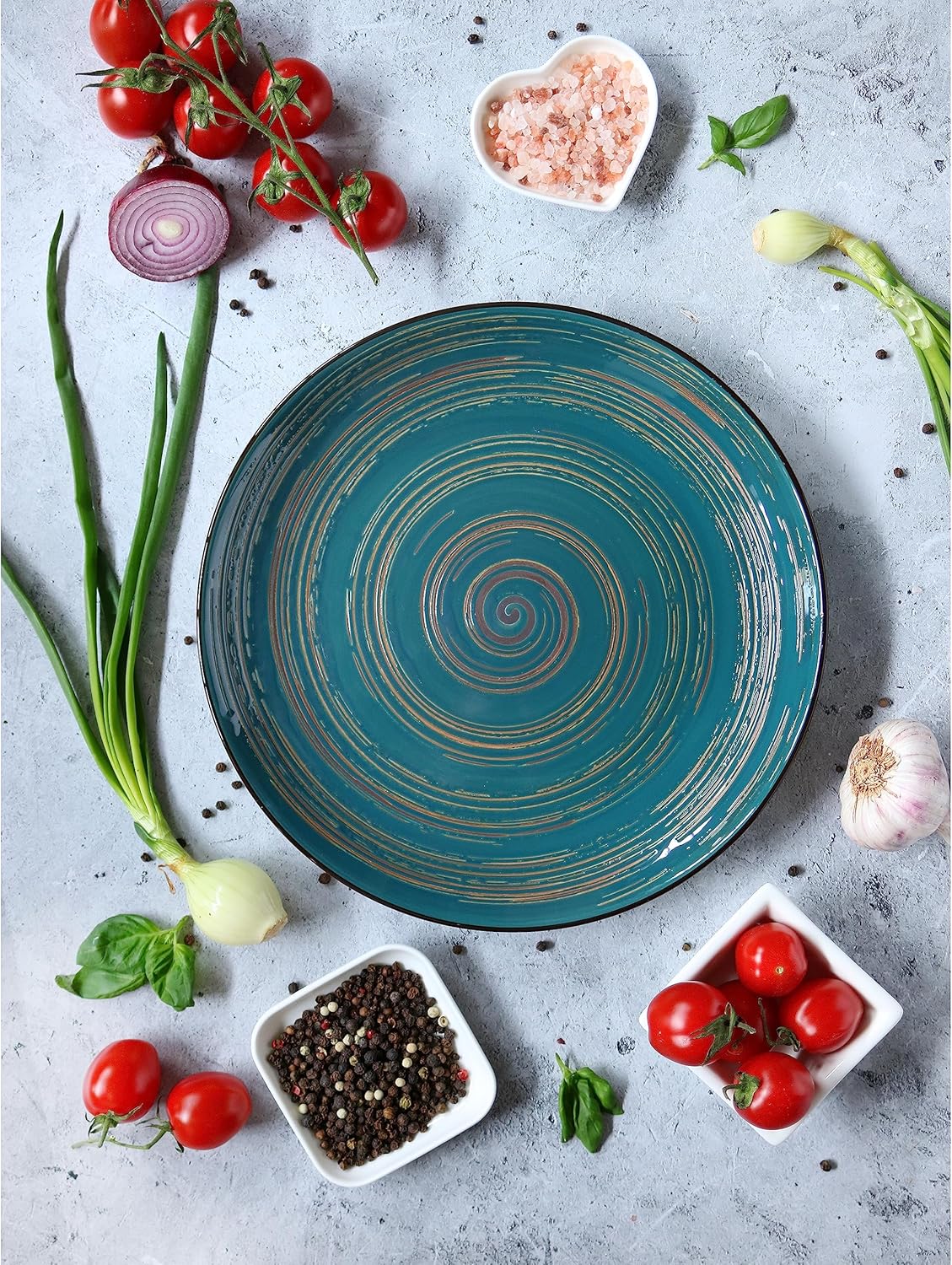 Wilmax Runder Teller, 20.5 cm, Porzellan, Grün, WL-669512/A