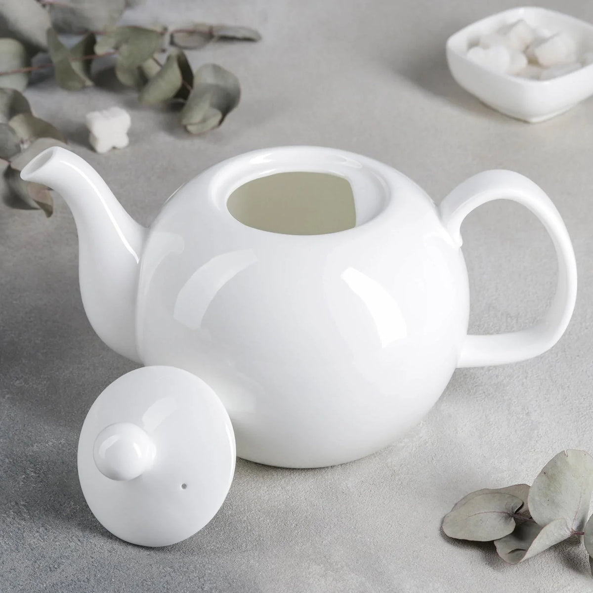 Wilmax Theepot 1100 ml Olivia Wit Porselein