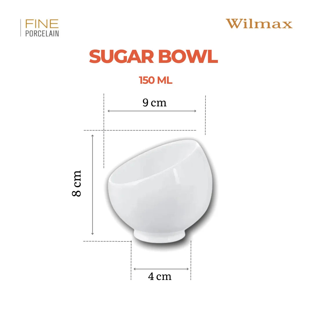 Wilmax Dessertschaaltjes Wit Porselein 8.5x9 cm set van 6