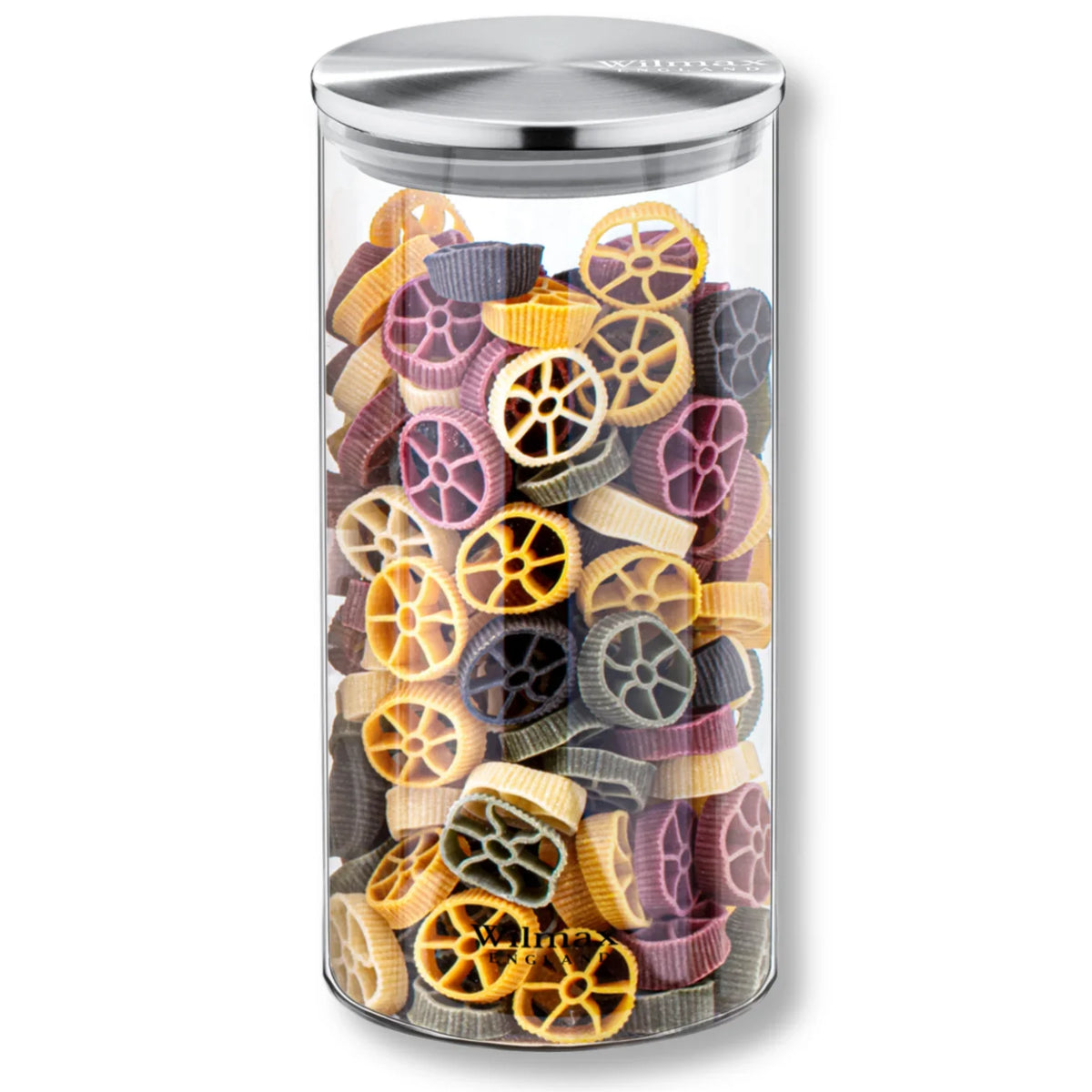 Wilmax Voorraadpot 1300 ml met RVS Deksel Transparant