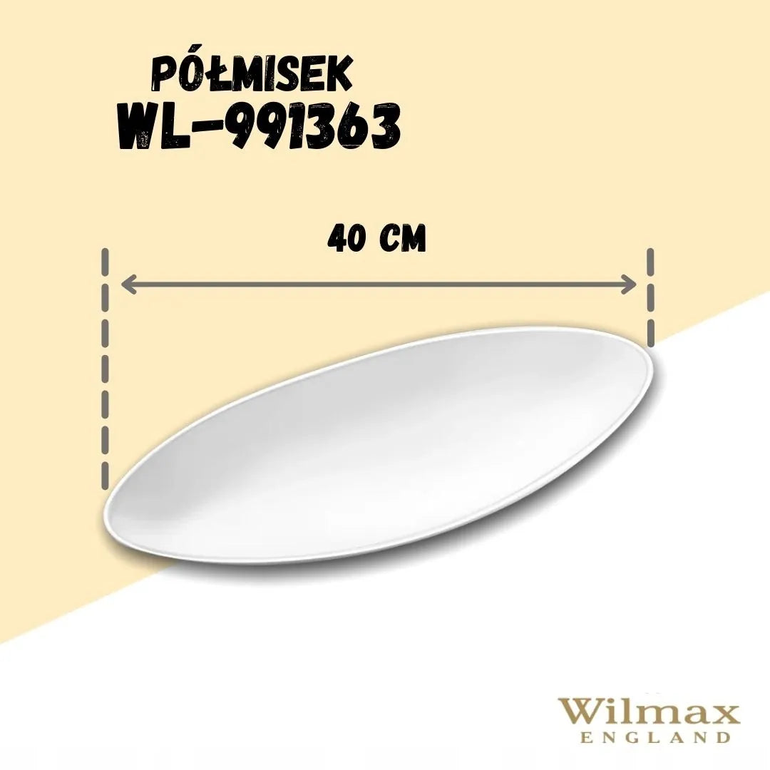 Wilmax Serveerplaat 40 cm van Porselein, Wit