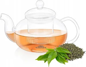 Wilmax England Glazen Theepot 900ml met Deksel Transparant