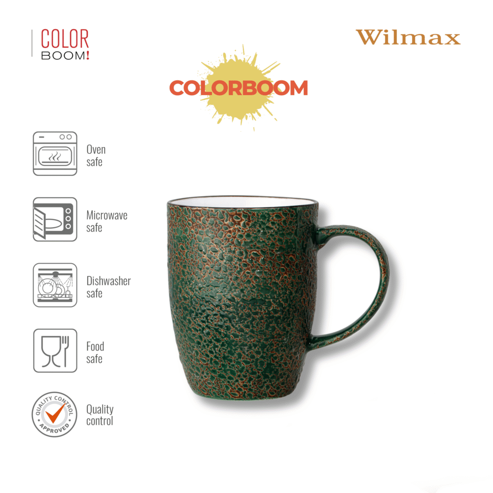 Wilmax Mug 460 ml Green Porcelain WL-667537/A