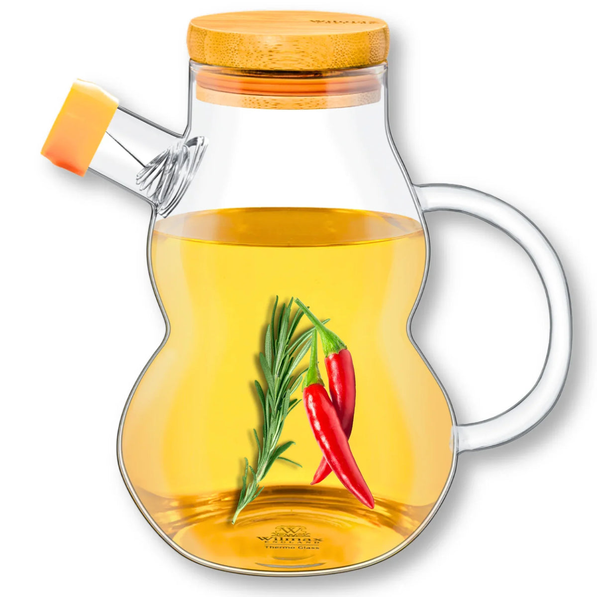Wilmax Oliefles 450 ml met schenktuit en filter