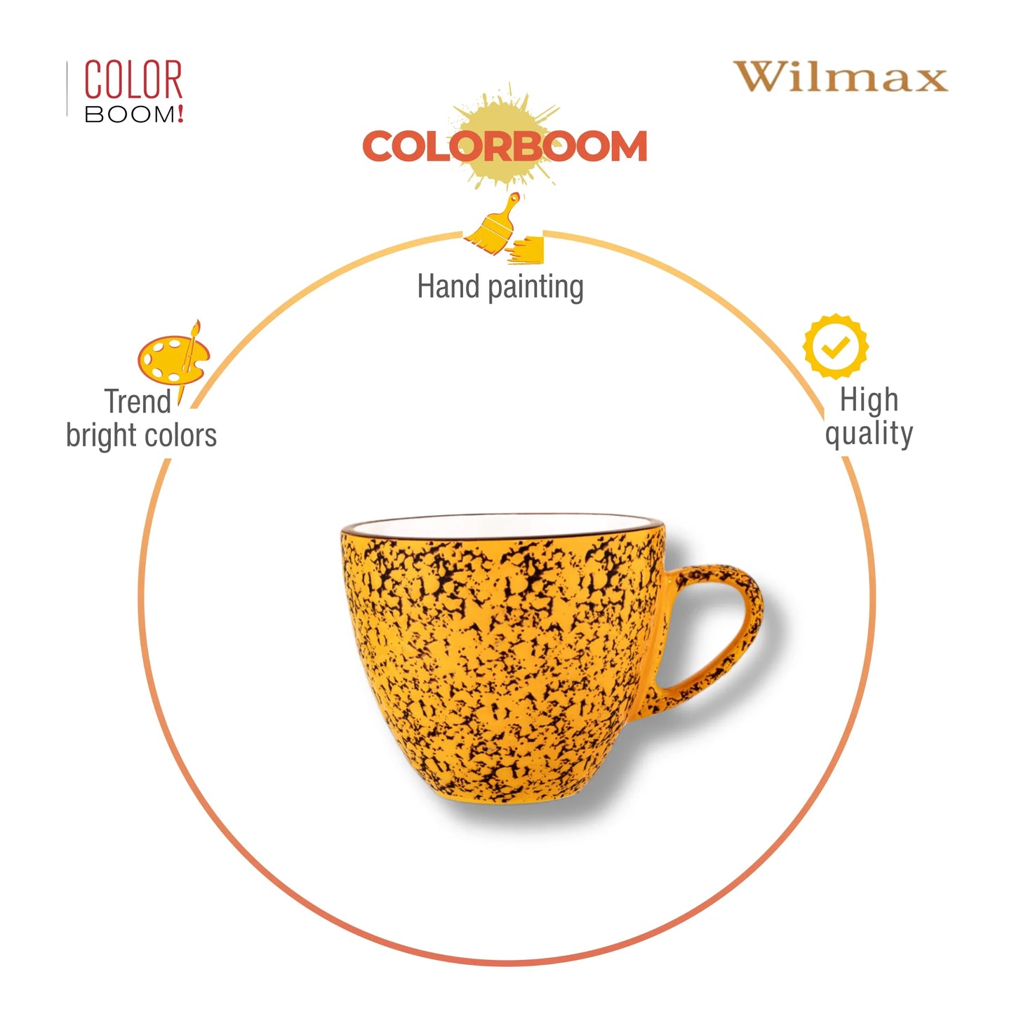 Wilmax England Kopje 300ml Geel Porselein