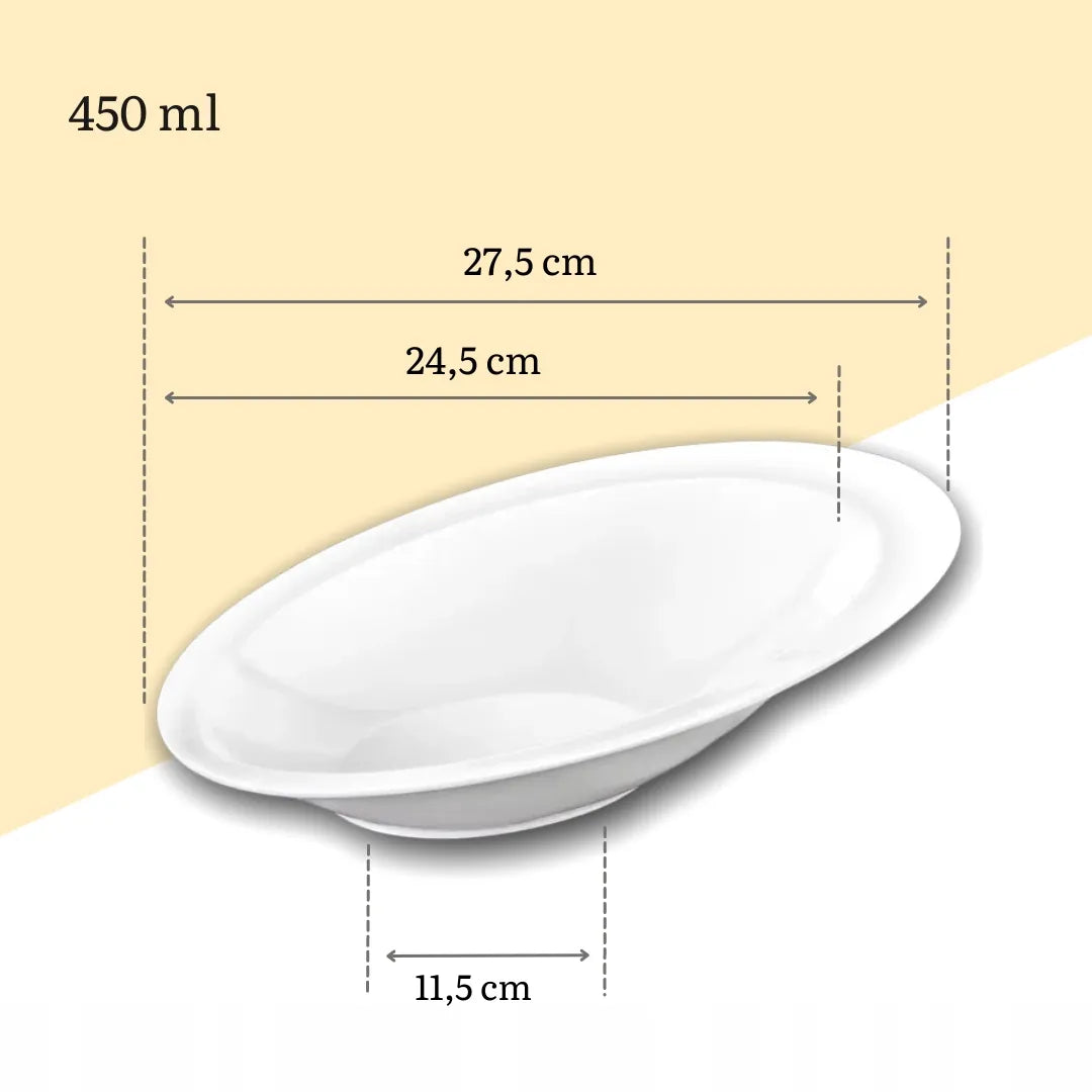Wilmax England Ovale Schaal Porselein 27.5x18.5cm Wit