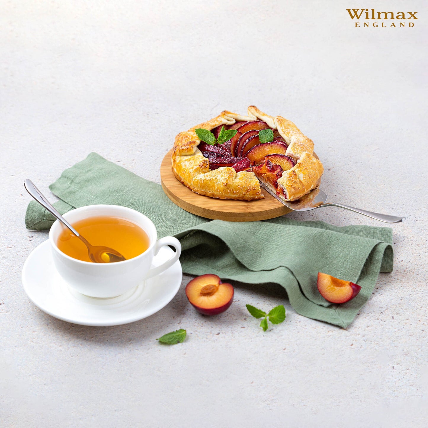 Wilmax Teacup with Saucer White Porcelain WL-993000/1C