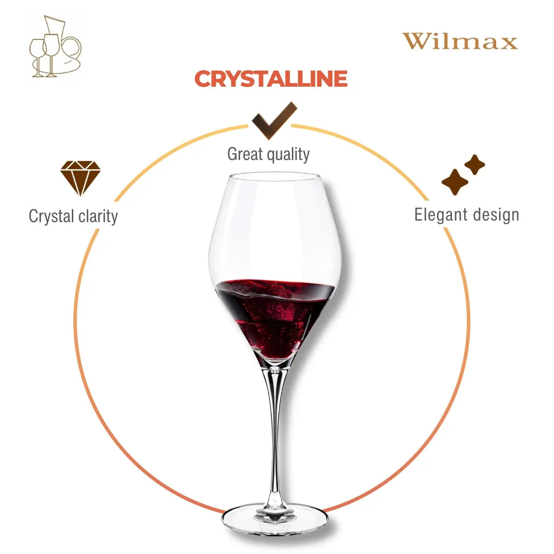 Wilmax England Wijnglas conisch 440 ml Kristalglas 2 stuks
