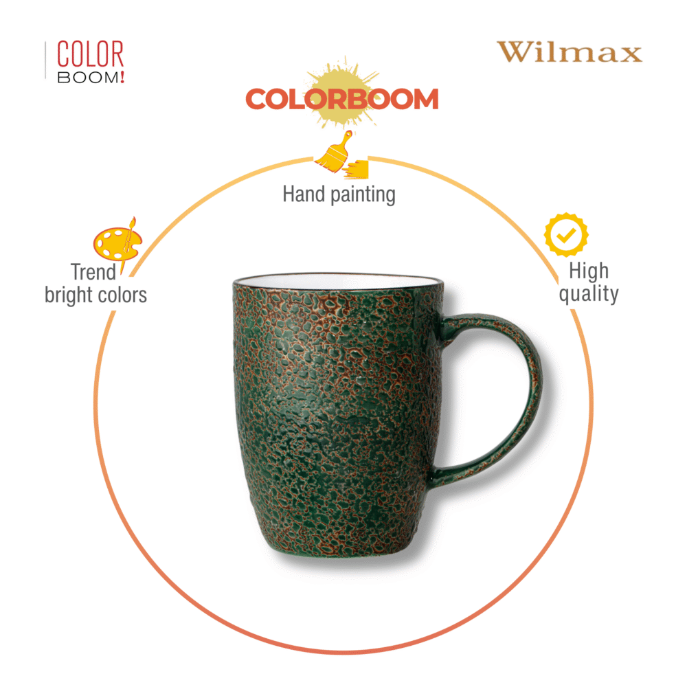 Wilmax Mug 460 ml Green Porcelain WL-667537/A