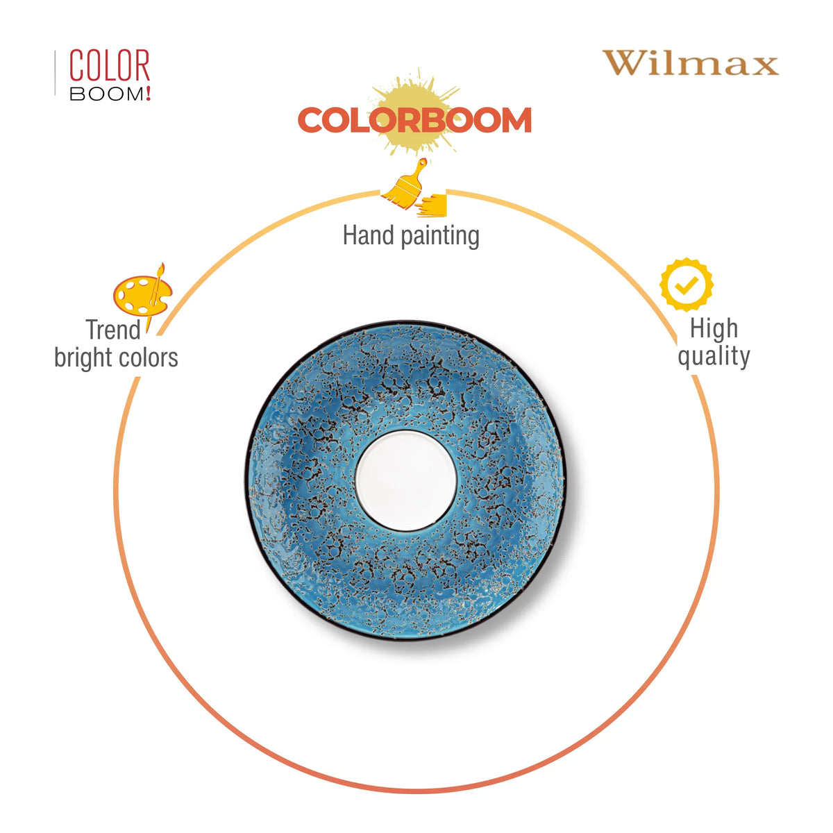 Wilmax Schoteltje 15 cm Blauw Porselein