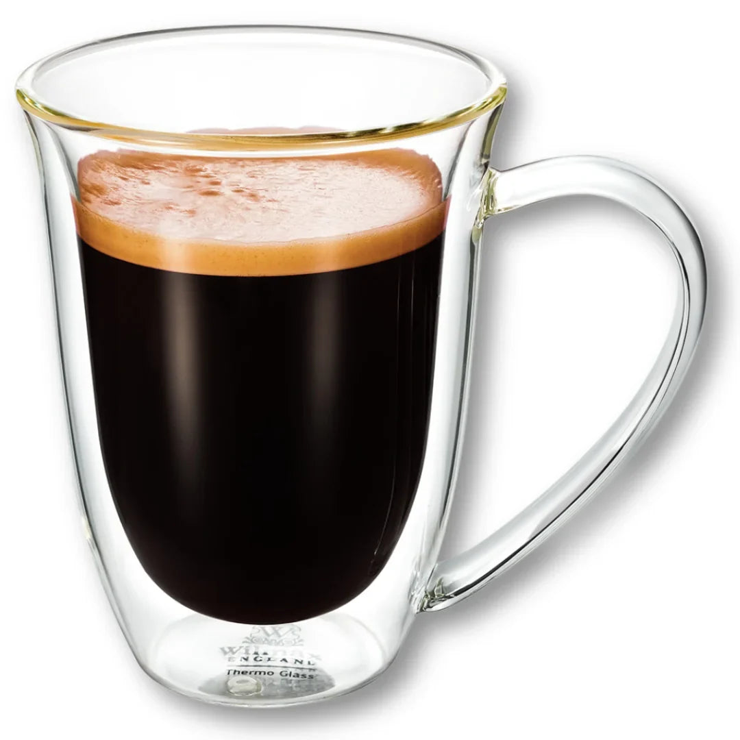 Wilmax England Dubbelwandige Borosilicaatglas Mok 400ml 6-delige set