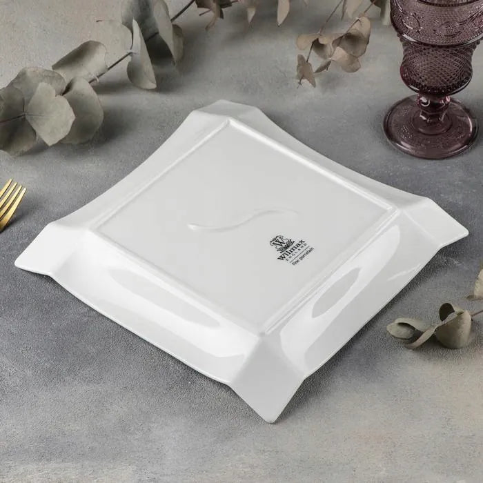 Wilmax Dinerbord 25x25 cm van Porselein, Wit