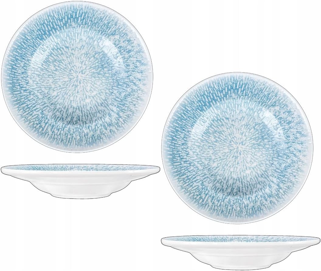 Wilmax Diep Porselein Bord 27 cm, Meerkleurig, 2-delig