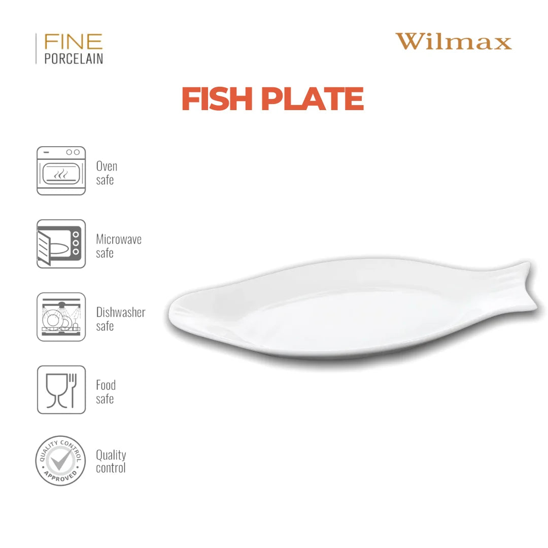 Wilmax Visschaal 31.5 cm van Porselein Wit