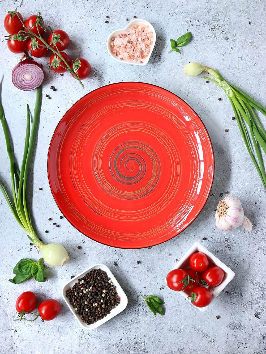 Wilmax Bord 20 cm Rood Porselein