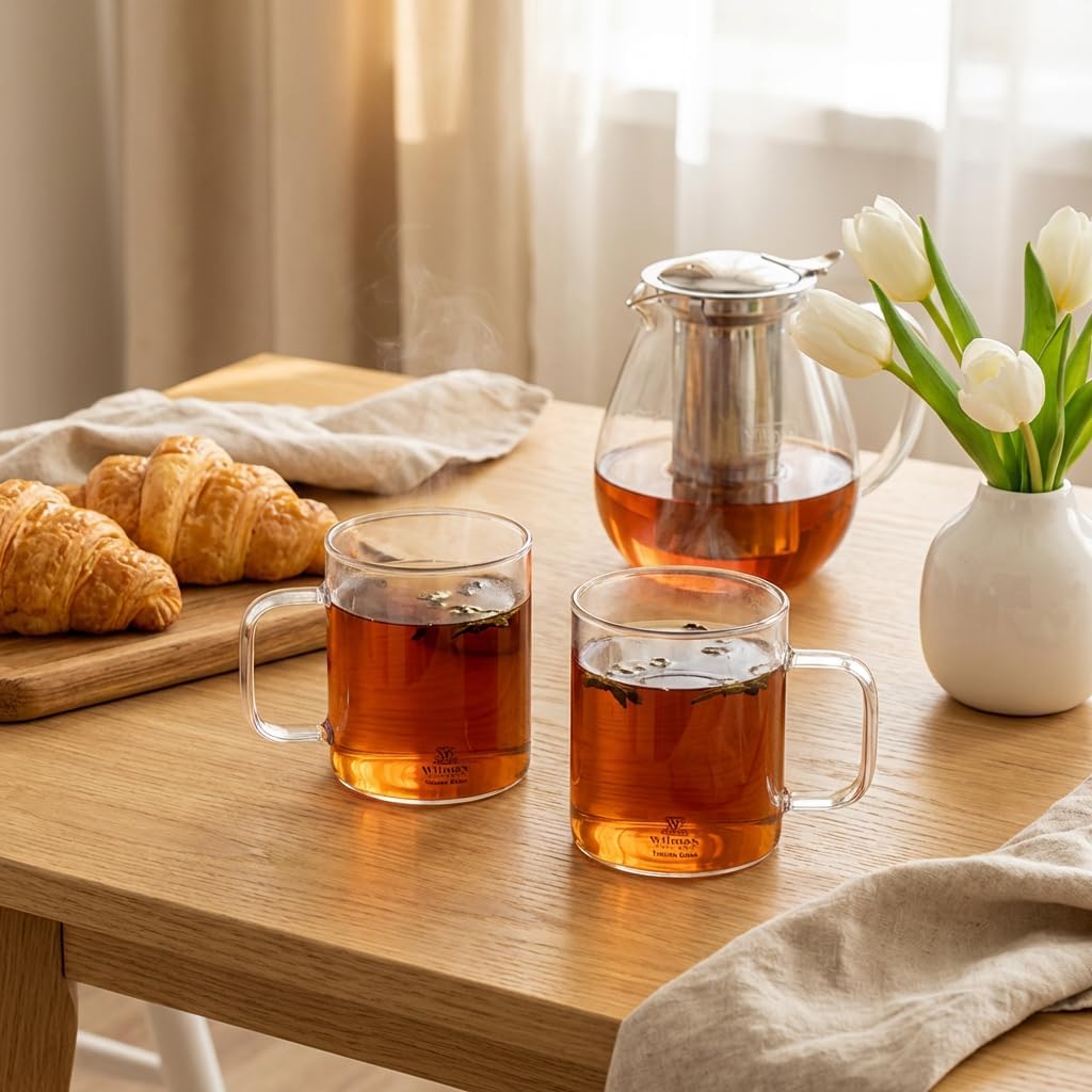 Wilmax England Koffiekop 400ml Borosilicaatglas 6 stuks