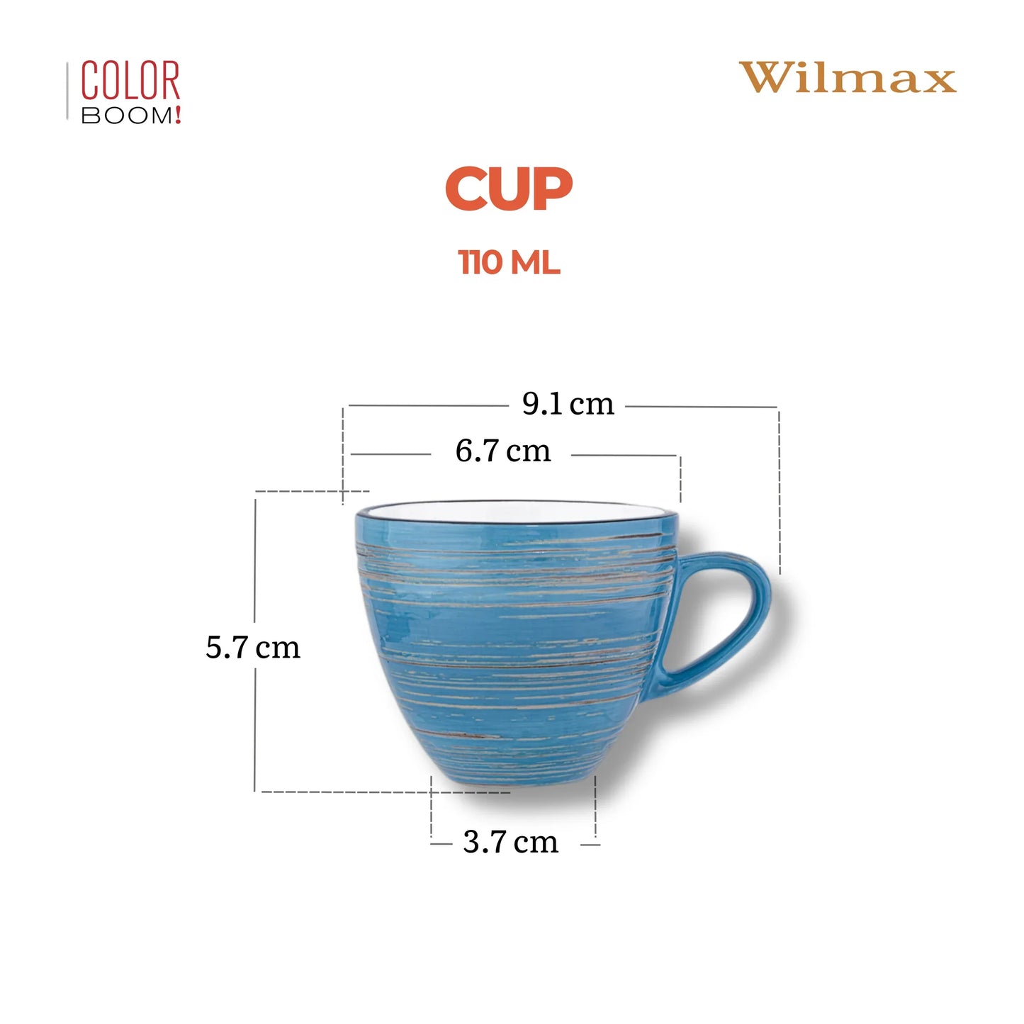 Wilmax Espressokopje 110 ml Blauw Porselein