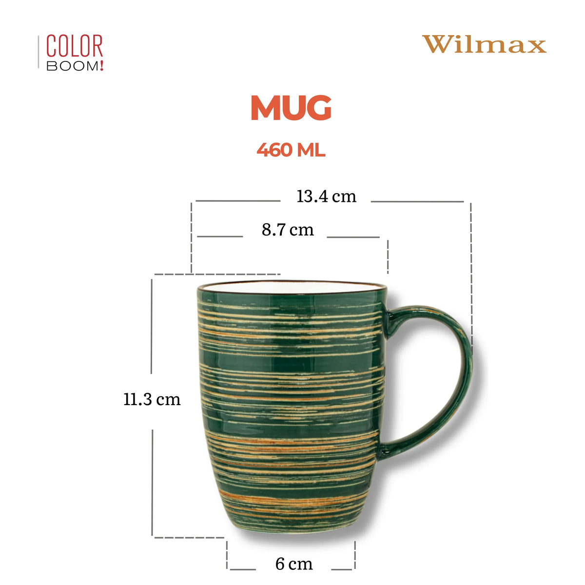 Wilmax England Mok Groen 460 ml Porselein
