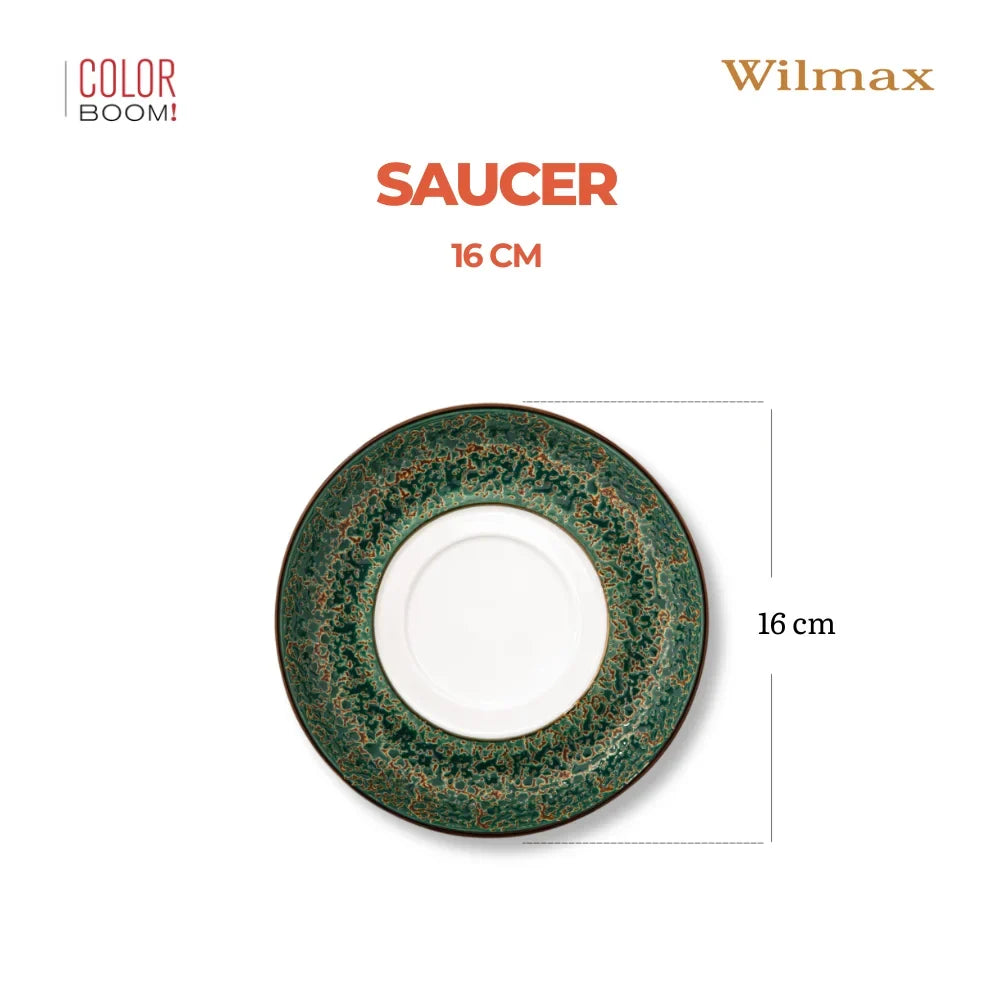 Wilmax Bord 16 cm Groen Porselein