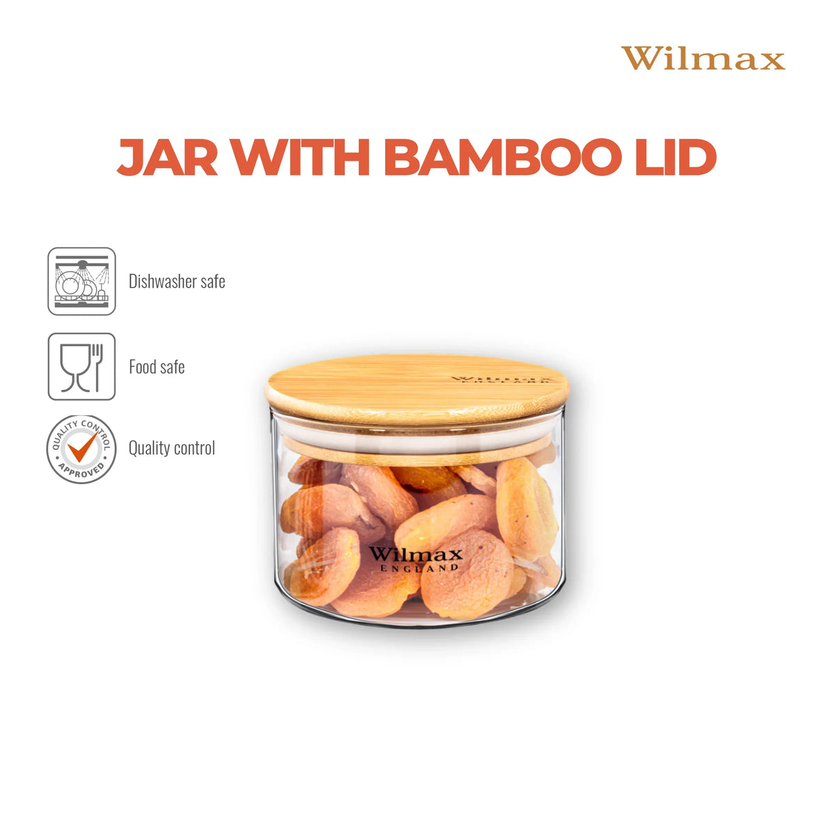 Wilmax Voorraadpot 400 ml met Bamboe deksel