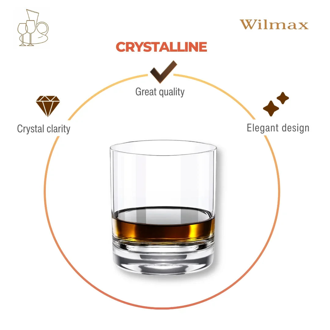 Wilmax Whiskyglas Kristalglas 300ml Set van 6