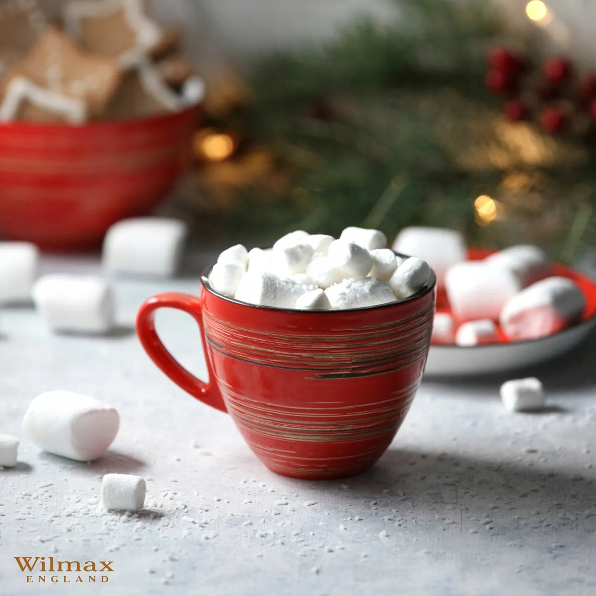 Wilmax Espressokop 75 ml Rood Porselein