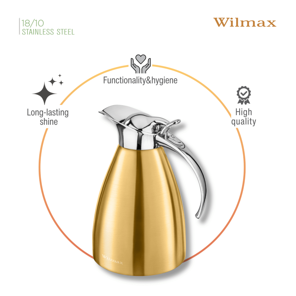 Wilmax Isolatiekan 1000 ml RVS Goud WL-511020135/A