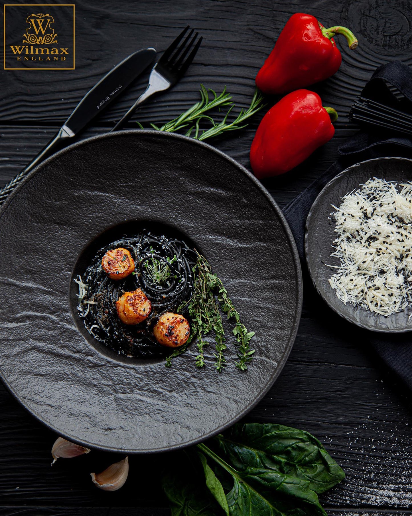 Wilmax Tiefer Teller SlateStone Porzellan 27 cm 250 ml WL-661116/A