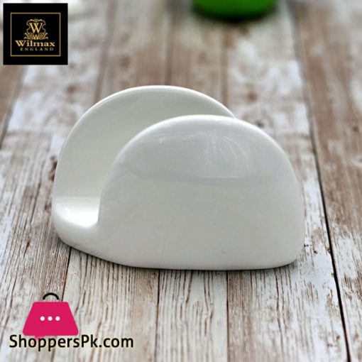 Wilmax Serviettenhalter Weiß 11 x 8 cm – Elegantes Design – WL-996093/A