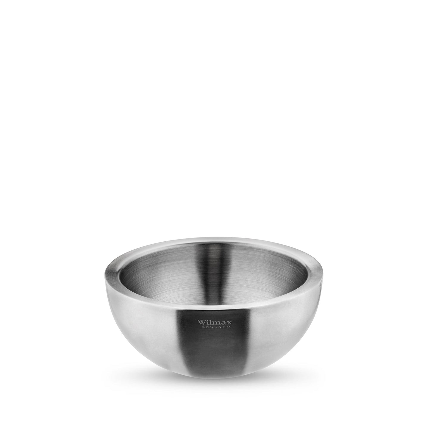 Wilmax Schüssel aus Edelstahl in Silber matt, doppelwandig, 500 ml – WL-553002/A